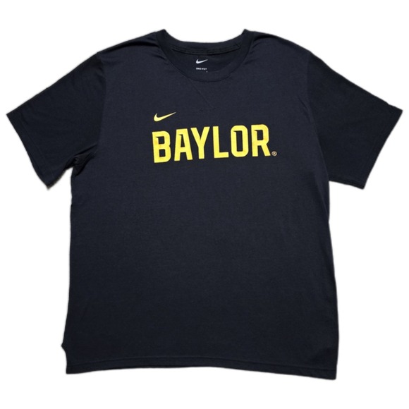Nike Dri-Fit Baylor University T-Shirt Black Short Sleeve BU Mens XL - Picture 1 of 13